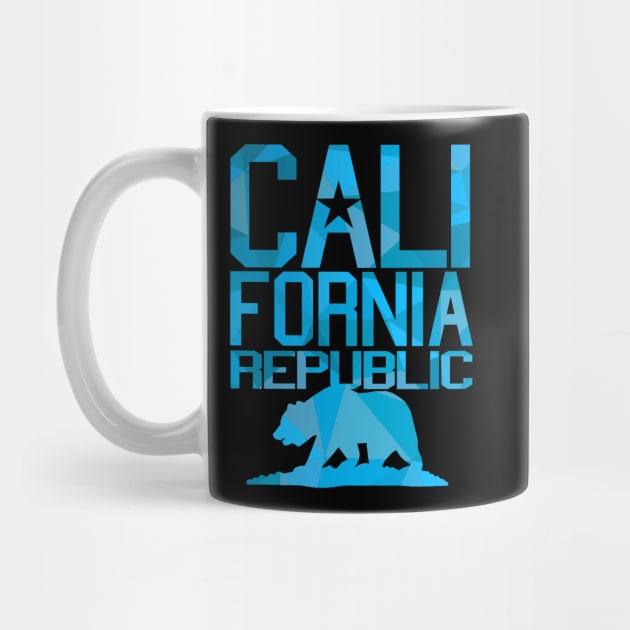 California Republic Bear (ice blue version) by robotface